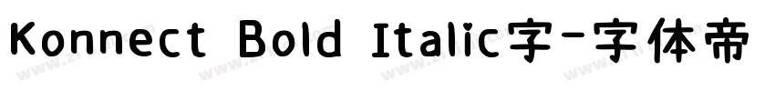 Konnect Bold Italic字字体转换